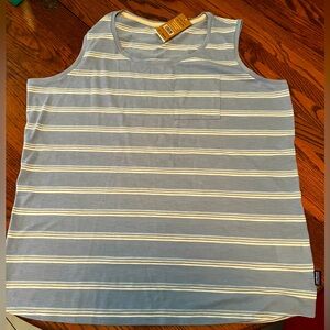 Patagonia Mainstay Organic Cotton Striped Light Blue  Women’s Tank Top